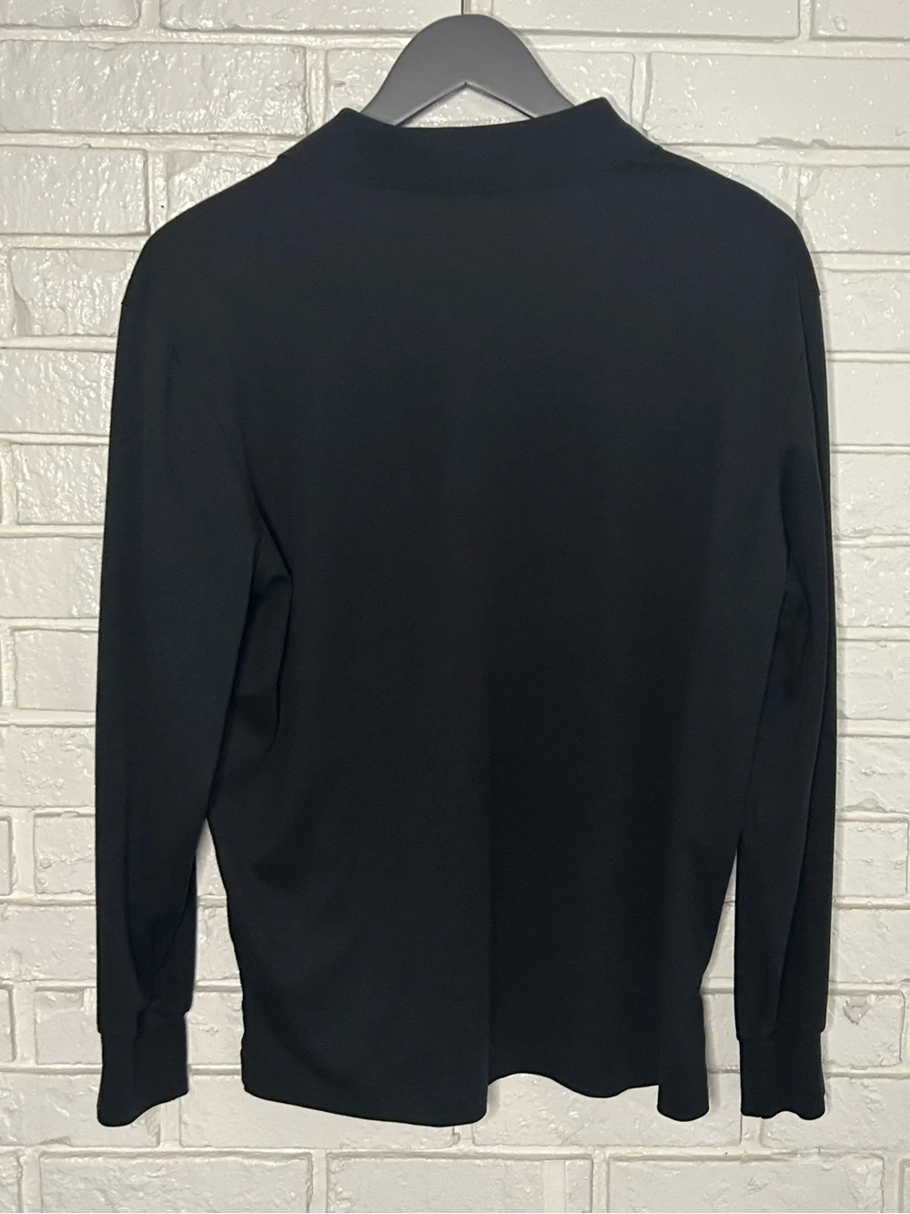 Polo by Ralph Lauren Men's Black Long-Sleeve Polo Shirt Medium